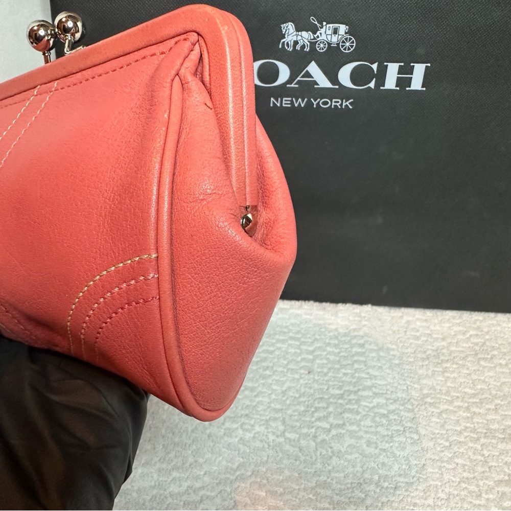 Coach Orange Wristlet Clutch - Picture 3 of 16